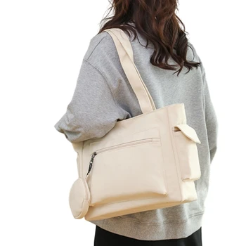 Вместительная туристическая упаковка для девочек, сумка на одно плечо, Студенческая сумка для книг, Литературное простое седло