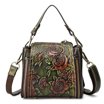 Высококачественная сумка-тоут из натуральной кожи через плечо, роскошная женская сумка-мессенджер с цветочным рисунком, верхняя ручка через плечо, сумки из натуральной кожи