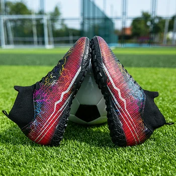 Высококачественная футбольная обувь C.Ronaldo Competition training shoes Противоскользящие износостойкие футбольные бутсы Fustal Chuteira Society