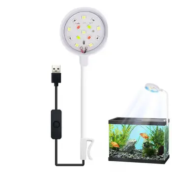 Гибкий аквариумный светильник, вращающийся на 360 градусов, Зажимная лампа для освещения аквариума, Красочный Гибкий Универсальный шланг, светильник-хомут для шланга с