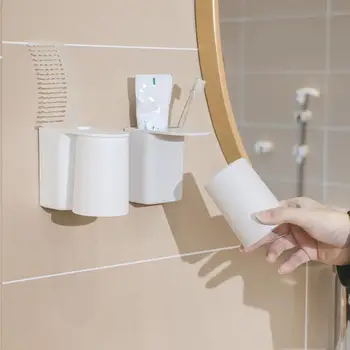 Гигиеническая чашка для зубной щетки, Водонепроницаемый Органайзер для хранения в ванной, Настенный подстаканник для зубной щетки для дома, стильная ванная комната
