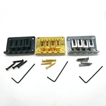 Гитарный бридж из 4-струнной коробки для сигар, задняя часть бриджа для электрогитары, фиксированное седло с жестким хвостом, детали для гитары из коробки для сигар с верхней нагрузкой