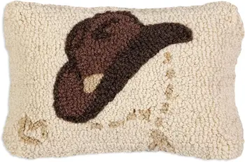 Декоративная подушка Howdy Ma'am из шерсти ручной вязки (8 x 12 дюймов) - Тематическая подушка для диванов и кроватей - Простой уход,
