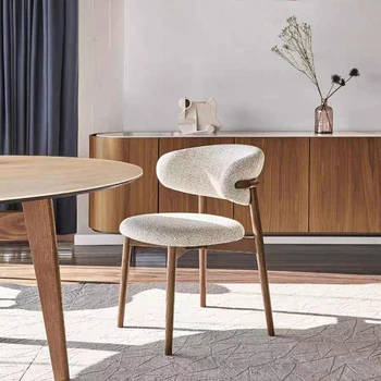 Дизайнерские обеденные стулья для салона, Офисное скандинавское эргономичное роскошное обеденное кресло для отдыха, Деревянная мебель для театра Silla Comedor