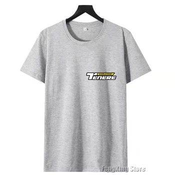 Для YAMAHA Tenere 700 World Raid Новая футболка из чесаного хлопка с коротким рукавом, мужская футболка с круглым вырезом и логотипом