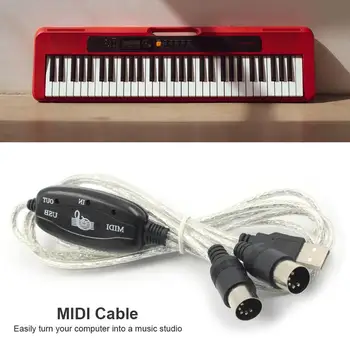 Для ПК Компьютер USB вход-выход MIDI кабель-адаптер Музыкальная клавиатура Конвертер Шнур Провод