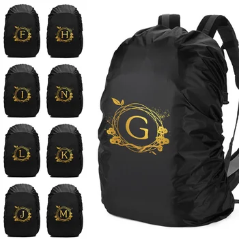 Дождевик для черного рюкзака объемом 20-70Л, походная сумка для скалолазания, водостойкий дождевик с принтом серии букв 