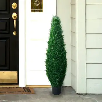 Дюймовое искусственное Кипрское дерево – большое искусственное растение в горшке для внутреннего или наружного украшения дома или офиса