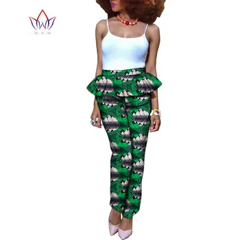 Женская одежда BRW больших размеров, брюки с принтом дашики, Широкие брюки, женские брюки с высокой талией, Африканская женская одежда Wy10337