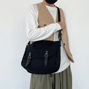 Женские сумки через плечо большой емкости для женщин, повседневная простая сумка, холщовая женская сумка-мессенджер, женские мужские сумки через плечо