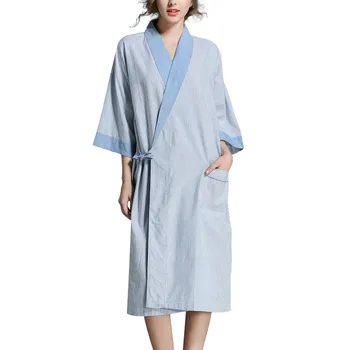 Женский хлопчатобумажный халат кимоно, легкие халаты, халат из короткой вязки, мягкий домашний женский легкий халат, женские домашние халаты, мягкие