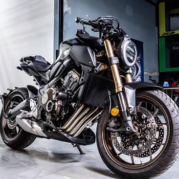 Защитная крышка боковой панели рамы бака мотоцикла для Honda CB650R CBR650R CBR 650R 2019 2020 2021 (Карбон)