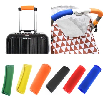 Защитная крышка ручки чемодана, Износостойкая Крышка ручки для багажа, мягкая идентификационная ручка для коляски, защитный чехол