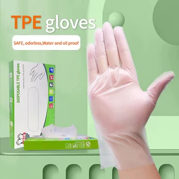 Защитные кислотные перчатки, 100шт латексных одноразовых перчаток для уборки, не содержащих пищевых продуктов, прозрачных перчаток для работы, нескользящих