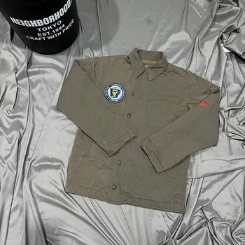 ИСКУССТВЕННЫЙ костюм в стиле милитари, мужская рабочая одежда, куртка, Армейский Зеленый хлопковый свободный топ