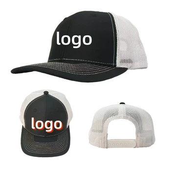 Изготовленные на Заказ Бейсболки для дальнобойщиков с 6 панелями с логотипом, Однотонная Сетчатая Кепка с дышащей регулируемой бейсболкой в стиле хип-хоп летнего оттенка Snapback Hat