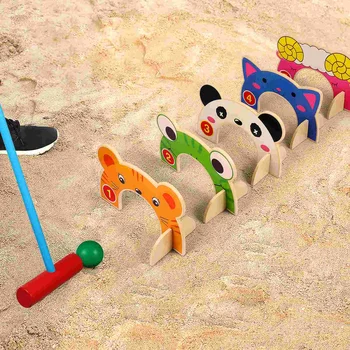 Интерактивные игрушки для игры в крокет, гейтбол, детские игрушки для животных, игры на улице, детский гольф для животных