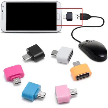 Кабель Mini OTG из 2 частей, USB OTG адаптер, конвертер Micro USB в USB для планшетных ПК Android