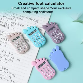 Калькулятор Симпатичный дизайн в форме ножки, 8-значный ЖК-экран, калькулятор с закругленными углами, Многофункциональные силиконовые кнопки, калькулятор