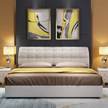 Кожаные кровати в скандинавском минимализме, спа, Современный отель для взрослых, Бесплатная Доставка, Кровати класса люкс Kawaii Camas Dormitorio, Мебель для спальни