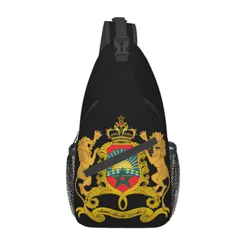 Королевство Марокко, мужской рюкзак через плечо, изготовленная на заказ Марокканская патриотическая нагрудная сумка для путешествий, походный рюкзак