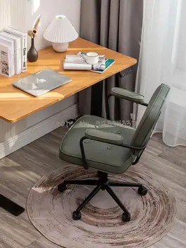 Легкое роскошное компьютерное кресло для домашнего сидячего образа жизни, удобное офисное кресло для учебы, кресло для рабочего стола, вращающееся кресло с подъемником для обучения