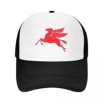 Логотип Mobil oil vintage sign - Красная бейсболка Pegasus, детская кепка, каска с тепловым козырьком, женская кепка, мужская кепка