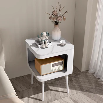 Металлическая Прикроватная тумбочка в прихожей Минималистичный Белый Простой Угловой ночной столик в скандинавском стиле, экономящий пространство, Модная мебель Moveis Para Casa Modern