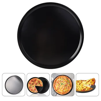 Металлическая форма для пиццы, тарелка круглой формы, Кухонная форма для выпечки в пекарне из углеродистой стали, формы для выпечки
