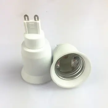 Металлическое основание лампы G9-E27, Аксессуары для преобразователя белого пластика, термостойкий держатель лампы, светодиодная лампа