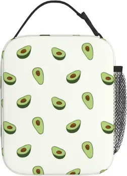 Милая портативная сумка для ланча Avocado, изолированный ланч-бокс, Многоразовые сумки для женщин, мужчин, работы, пикника, кемпинга