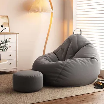 Минималистичный Современный Ленивый диван из круглой Микрофибры, Расслабляющий Скандинавский мешок для фасоли, Дизайнерские Односпальные кровати для японской мебели El Hogar