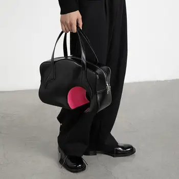 Модная Нишевая сумка из искусственной кожи, Круглая полая сумка-тоут, сумка-мессенджер, переносная сумка через плечо, Мужская Женская сумка, кошелек unll