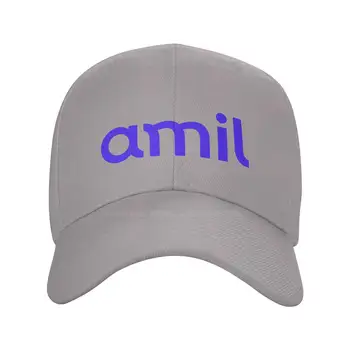 Модная качественная джинсовая кепка с логотипом Amil, Вязаная шапка, Бейсболка