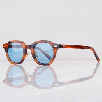 Модные Винтажные Солнцезащитные очки Betsy в толстой ацетатной оправе с поляризационными линзами UV400 Неправильной формы с многоугольником Дизайн Женщины Мужчины Высокое качество