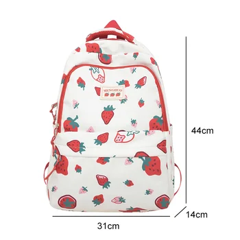 Модный Женский рюкзак с мультяшным принтом Kawaii, водонепроницаемая нейлоновая дорожная сумка, женский Большой школьный рюкзак для девочек, Опрятные рюкзаки для ноутбуков