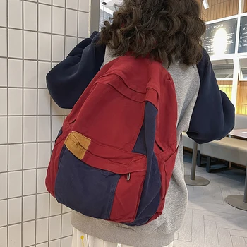 Модный Крутой холщовый женский рюкзак для отдыха, рюкзак для ноутбука для студентов колледжа, школьный рюкзак для девочек, дорожный рюкзак для мальчиков, сумка для книг