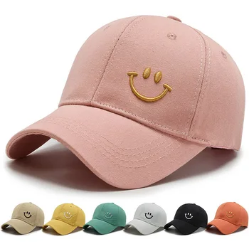Модный тренд Шляпа Four Seasons Корейская версия бейсболка со смайликом Солнцезащитная кепка Спортивная повседневная кепка для мужчин и женщин
