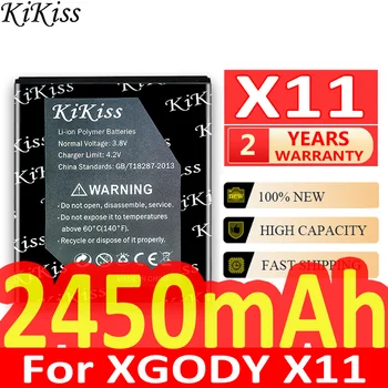 Мощный аккумулятор KiKiss X 11 2450 мАч для аккумуляторов мобильных телефонов XGODY X11