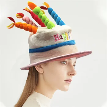 Мужская и женская фестивальная шляпа, Рождественская шапочка с Днем рождения, шапочка для украшения торта, шапочка для свечи, Милые Модные подарочные фетровые шляпы для вечеринок