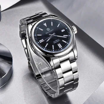 Мужские часы SEA KNIGHT Luxury Diver, сапфир, нержавеющая сталь, водонепроницаемость 200 м, Япония, автоматические механические наручные часы NH35