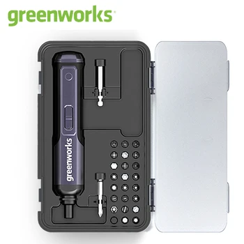 Набор мини-отверток Greenworks Макс 8 Нм 4 В Беспроводная электрическая отвертка 2000 мАч Литий-ионная USB аккумуляторная с набором из 26 бит