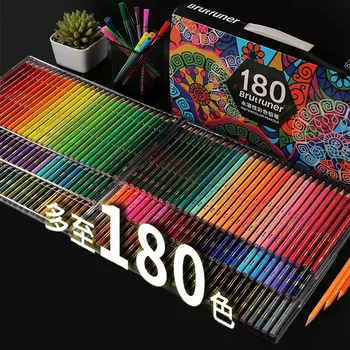 Набор цветных карандашей Brutfuner, включающий многоцветный эскиз Lapicera на водной и масляной основе для рисования, школьные принадлежности