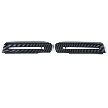 Наклейки для отделки крышки внутренней дверной ручки, Аксессуары для украшения на 2015-2021 годы, АБС-карбоновое волокно черного цвета
