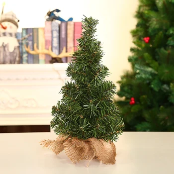 Настольные украшения Xams Trees, Многоразовые маленькие искусственные елки на основе мешковины, украшение Рождественской елки для домашнего декора