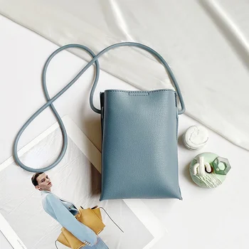 Новая корейская версия вертикальной сумки для мобильного телефона для женщин, модная минималистичная маленькая сумка через плечо, мини-диагональные сумки Ins