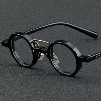 Новая пластинчатая ретро-оправа для очков, японская оправа для очков 86009, оптические очки оптом, могут быть оснащены близорукостью