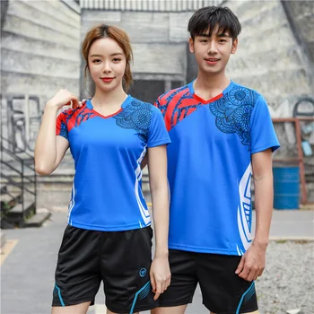 Новая футболка tenis для мужчин /женщин, футболка для бадминтона, форма для бадминтона с короткими рукавами, форма для настольного тенниса, футболка tenis, майка для бадминтона AB153