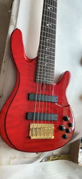 Новая электрическая бас-гитара с 6 струнами высшего качества Cherry Red Burst 220720