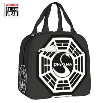 Новинка 2023 года, женская сумка для ланча с изоляцией The Swan Badge, термос-кулер Dharma Initiative, термос-бокс для ланча, термос-бокс для школьников